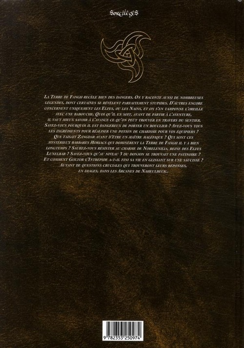 Verso de l'album Les Arcanes de Naheulbeuk Tome 2 Des boudins et des Elfes