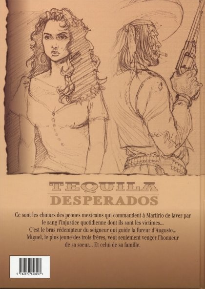 Verso de l'album Tequila Desperados Tome 1 Tierras calientes