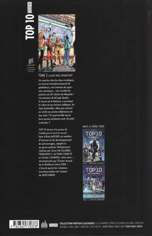 Verso de l'album Top 10 Urban Comics Tome 2 La rue nous appartient