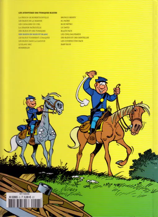 Verso de l'album Les Tuniques Bleues La Collection (Dupuis) Tome 11 Des bleus en noir et blanc