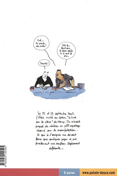 Verso de l'album Un week-end entre parenthèses