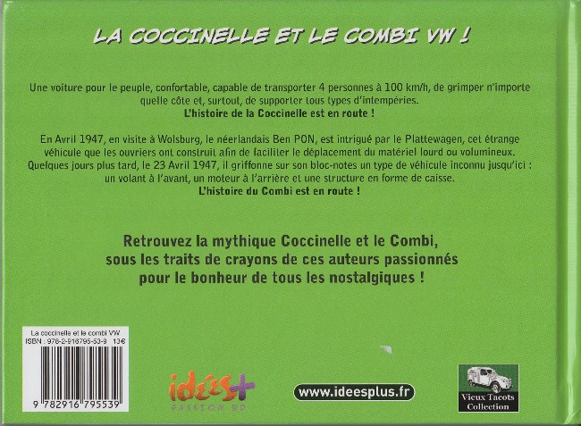 Verso de l'album Vieux Tacots Tome 2 La Coccinelle et le Combi VW !