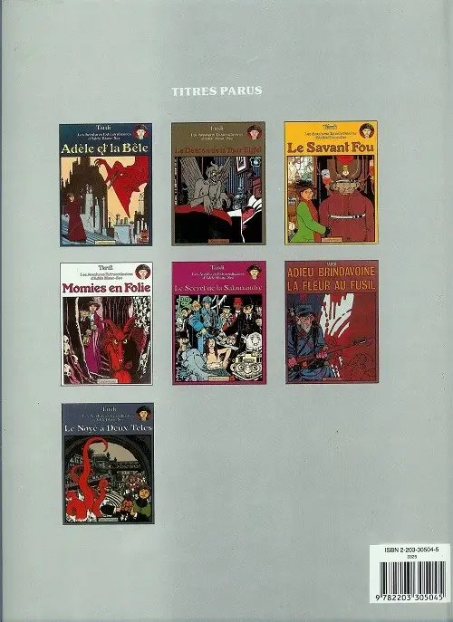 Verso de l'album Les Aventures Extraordinaires d'Adèle Blanc-Sec Tome 4 Momies en Folie