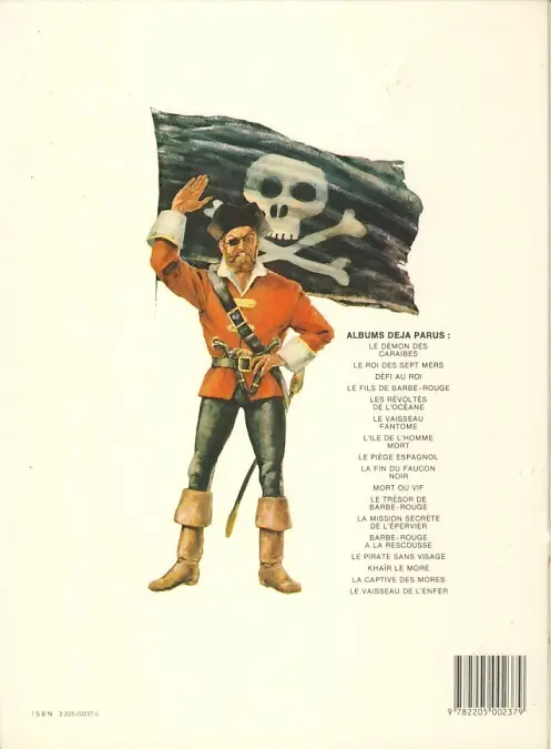 Verso de l'album Barbe-Rouge Tome 7 L'île de l'homme mort