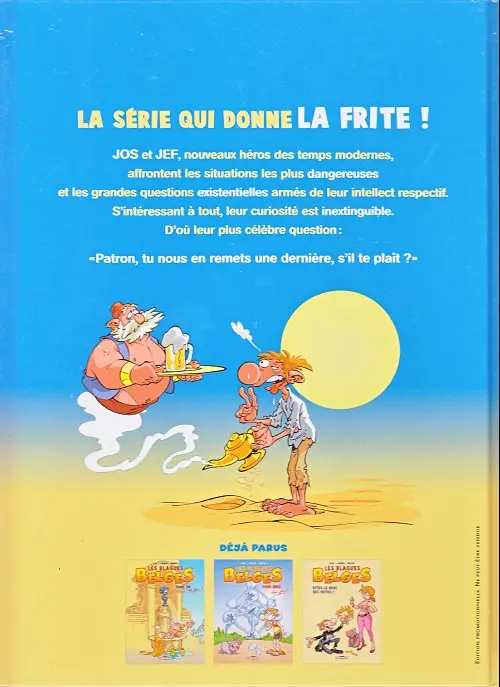 Verso de l'album Les Blagues belges Tome 3 Dites-le avec des frites !