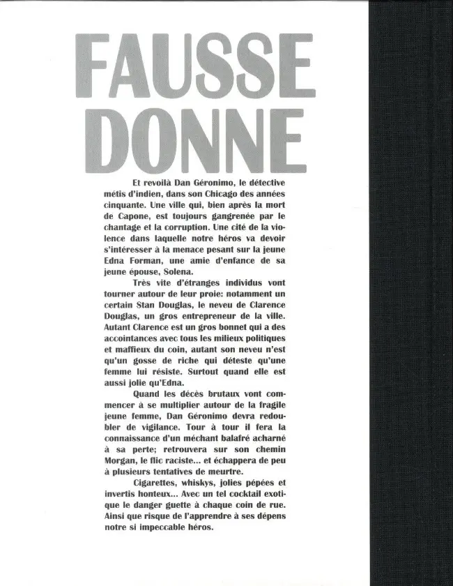 Verso de l'album Tom Drake Tome 4 Fausse Donne
