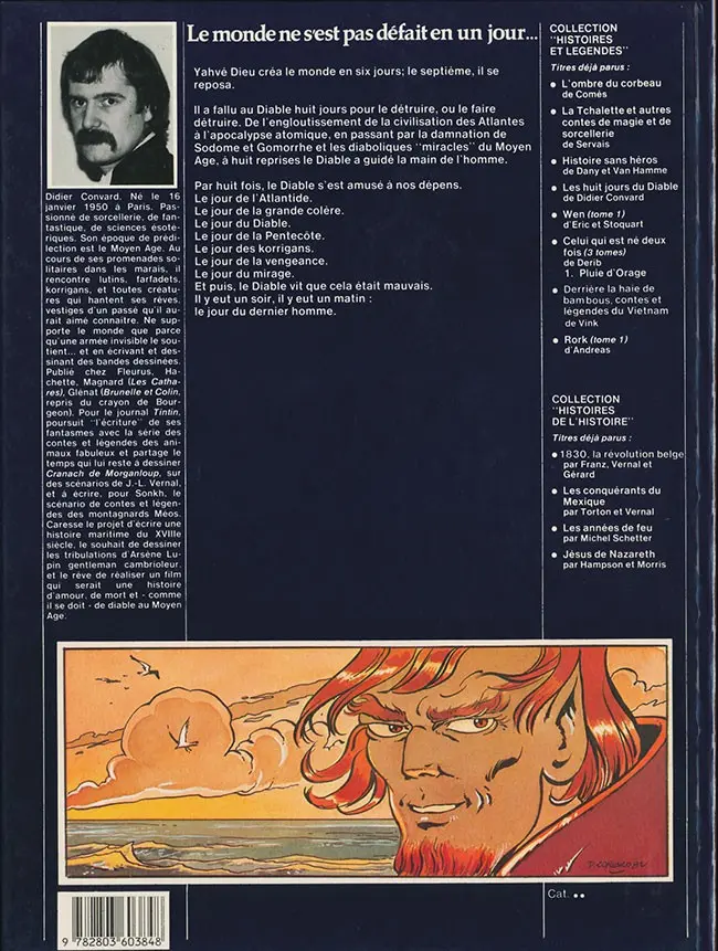 Verso de l'album Les Huit jours du diable