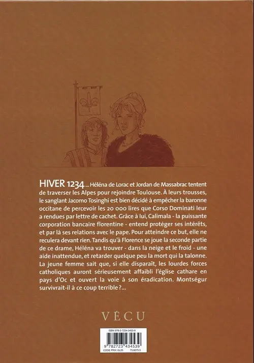 Verso de l'album Mémoire de Cendres Tome 8 Le printemps des assassins