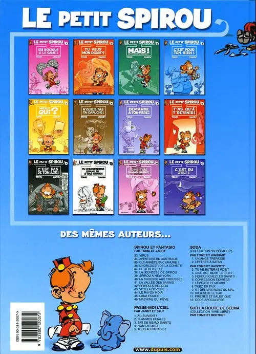 Verso de l'album Le Petit Spirou Tome 4 C'est pour ton bien !