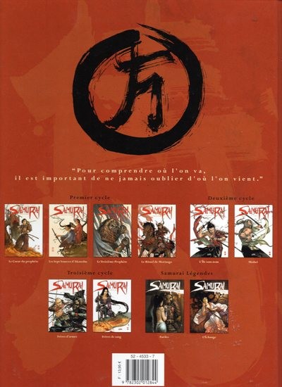 Verso de l'album Samurai Tome 6 Shobei