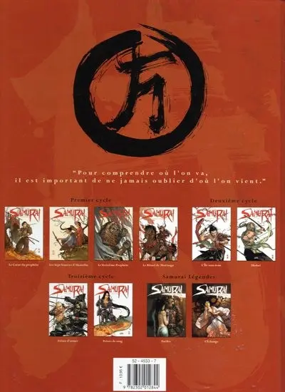 Verso de l'album Samurai Tome 6 Shobei