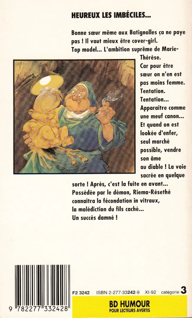 Verso de l'album Soeur Marie-Thérèse des Batignolles Tome 2 Heureux les imbéciles...