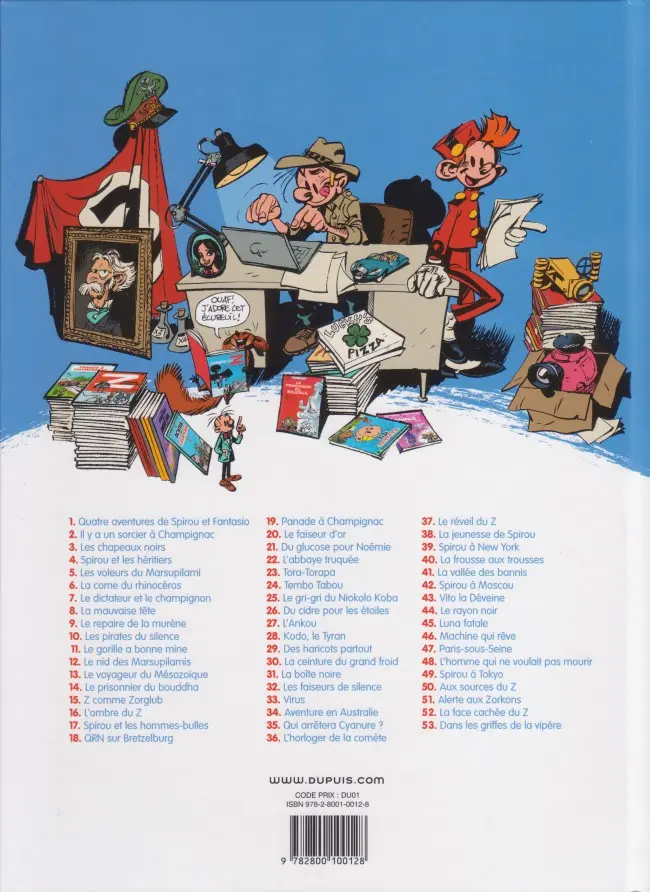 Verso de l'album Spirou et Fantasio Tome 10 Les pirates du silence