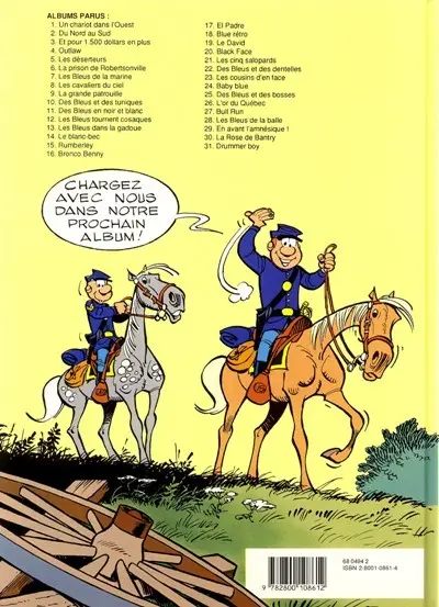 Verso de l'album Les Tuniques Bleues Tome 4 Outlaw