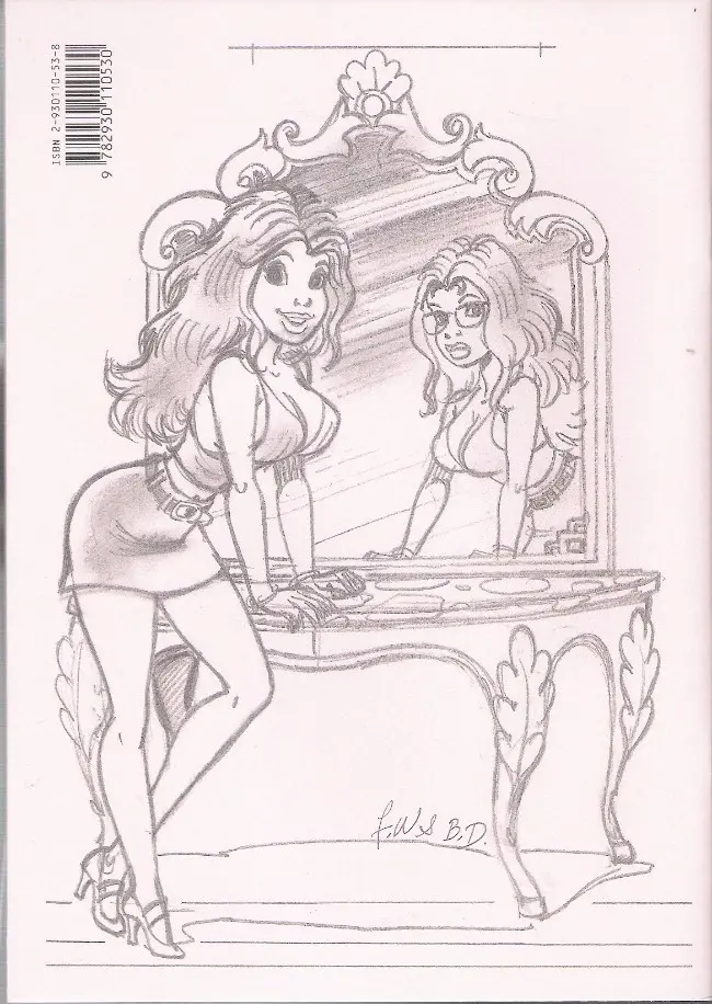 Verso de l'album Une femme dans la peau / Johanna Tome 2 Dans la peau d'une femme - Story board de Walthéry, Di Sano, Mythic