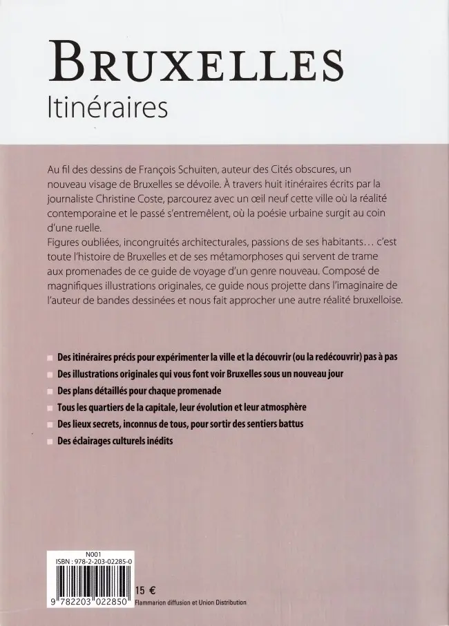 Verso de l'album Lonely Planet Tome 2 Bruxelles - Itinéraires