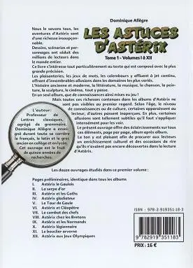 Verso de l'album Les Astuces d'Astérix Tome 1 Volumes I à XII