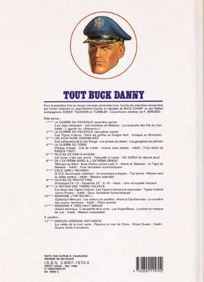 Verso de l'album Tout Buck Danny Tome 11 Missions à très haut risque