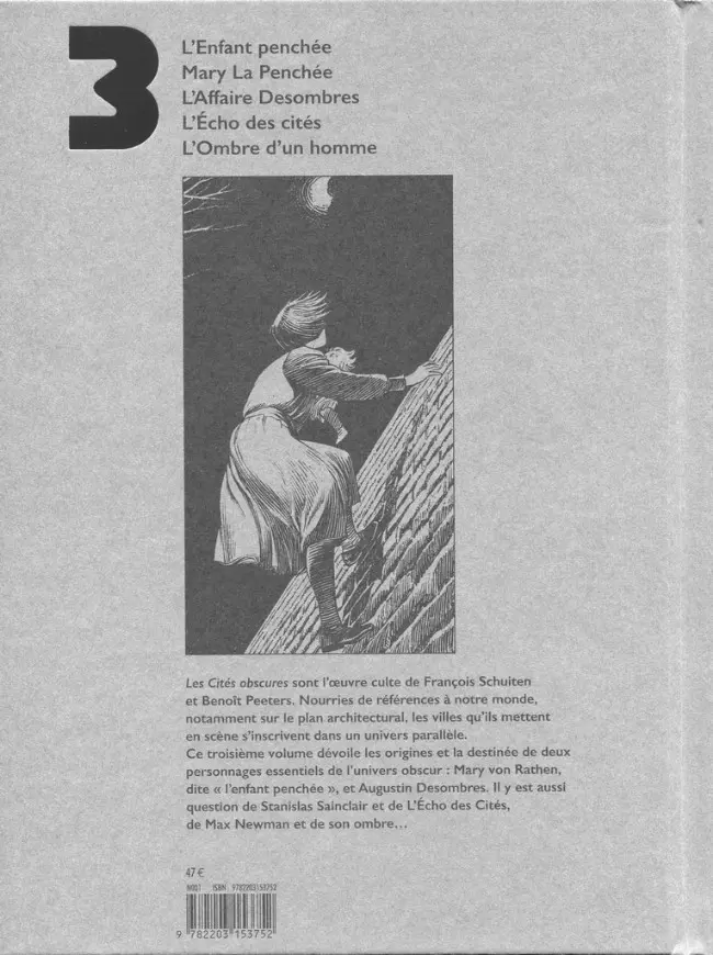 Verso de l'album Les Cités obscures Livre 3