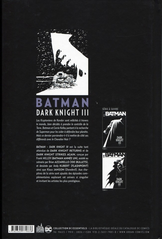 Verso de l'album Batman - Dark Knight III Tome 2