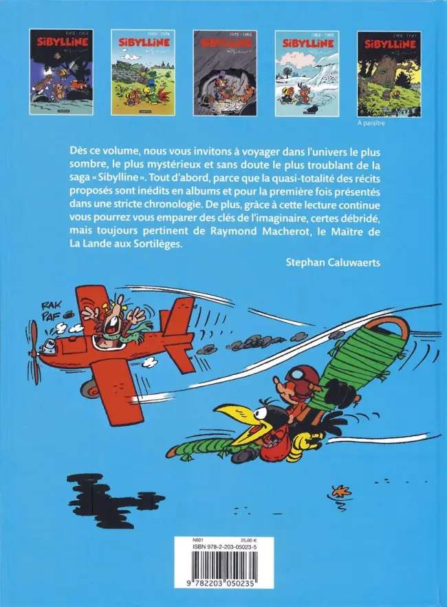 Verso de l'album Sibylline Tome 4 1982-1985