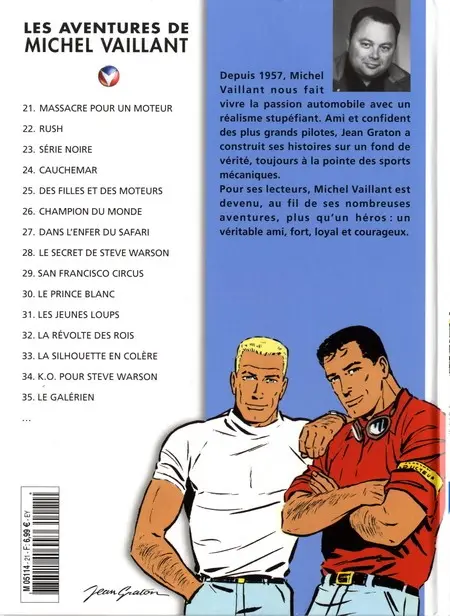Verso de l'album Michel Vaillant La Collection Tome 21 Massacre pour un moteur !