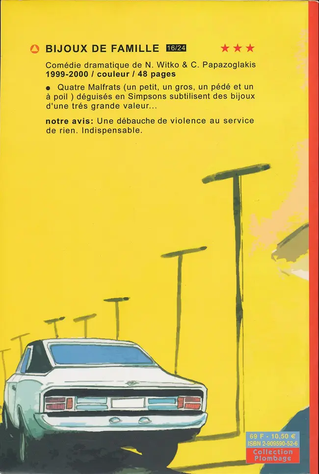 Verso de l'album Les Bijoux de famille Tome 1