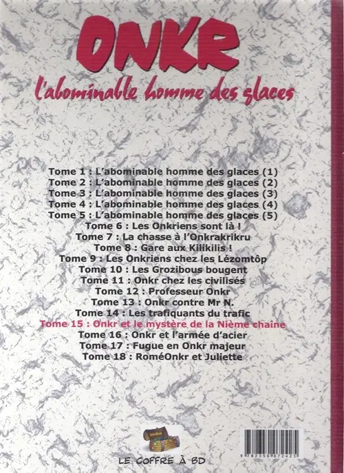 Verso de l'album Onkr Tome 15 Onkr et le mystère de la nième chaîne