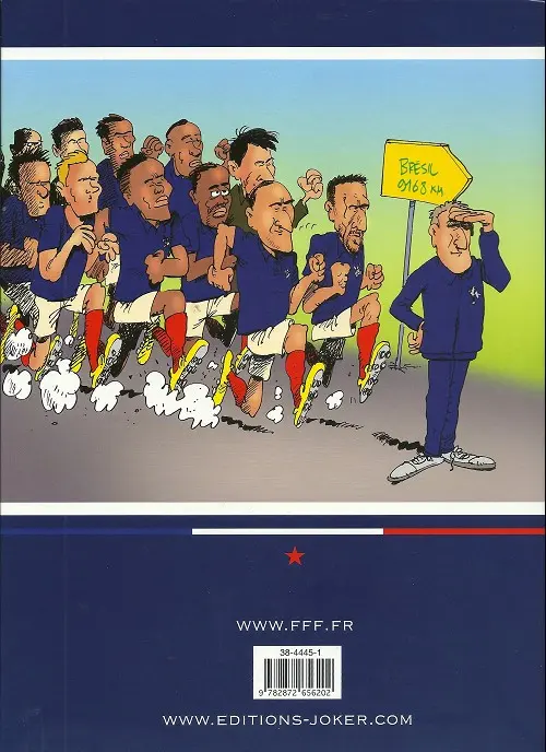 Verso de l'album Les Bleus Destination Brésil