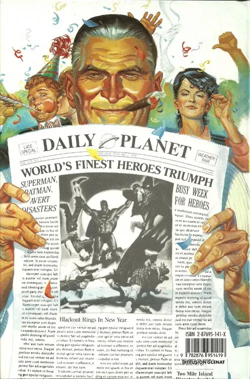 Verso de l'album Super Héros Tome 48 Batman/Superman 3/3 : Mondes mutilés