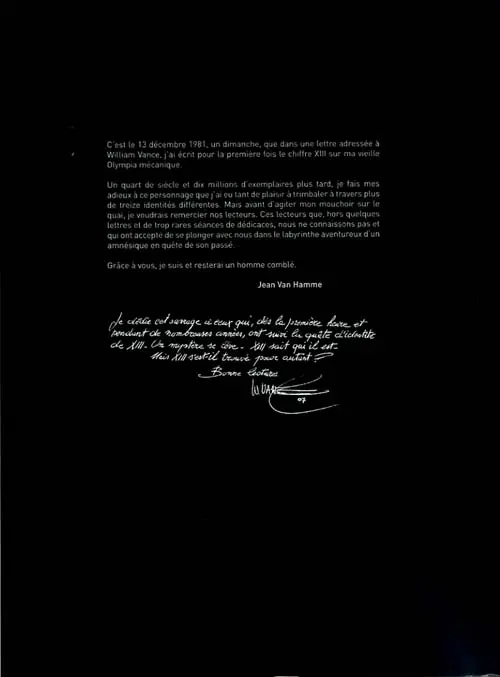 Verso de l'album XIII Tome 19 Le dernier round