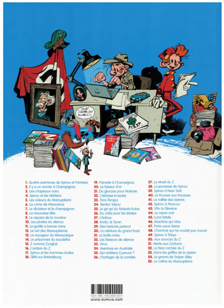 Verso de l'album Spirou et Fantasio Tome 9 Le repaire de la murène