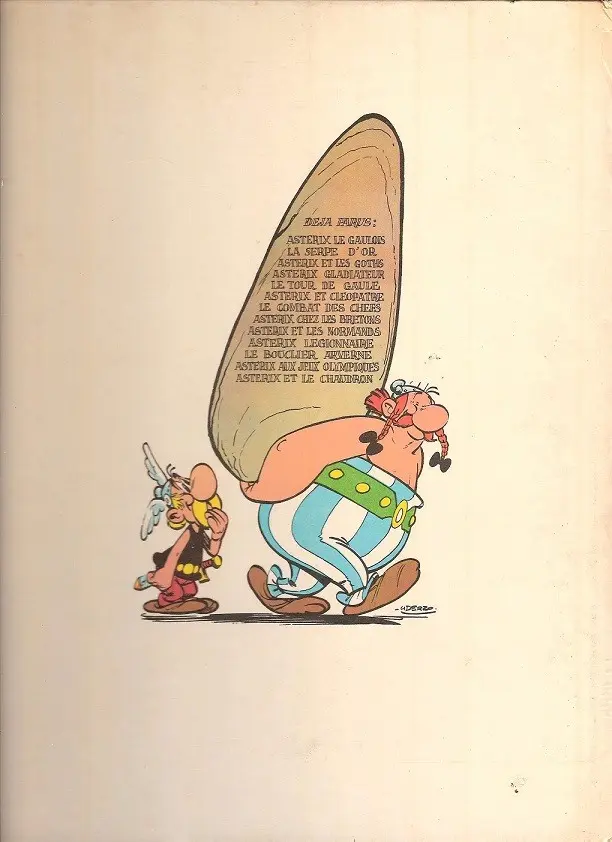 Verso de l'album Astérix Tome 13 Astérix et le chaudron