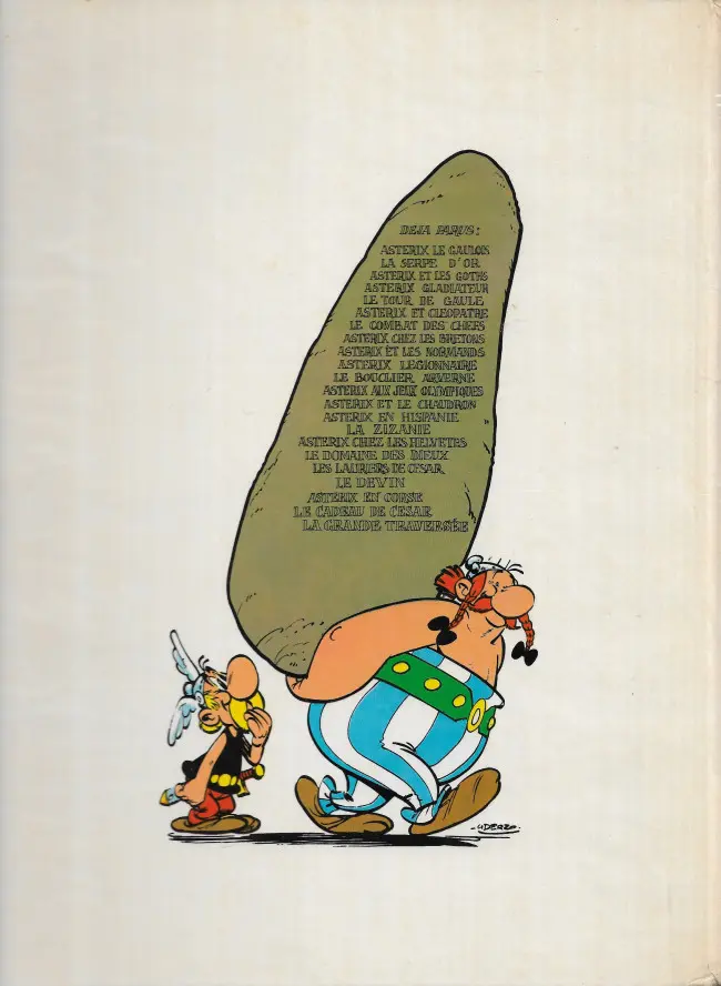 Verso de l'album Astérix Tome 10 Astérix légionnaire