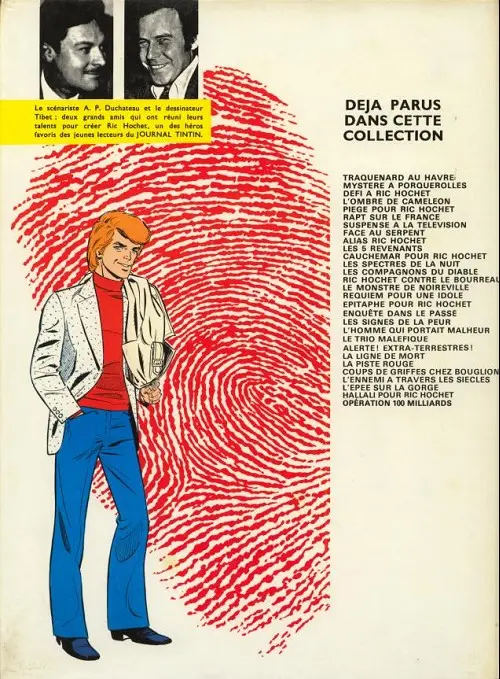 Verso de l'album Ric Hochet Tome 20 L'homme qui portait malheur