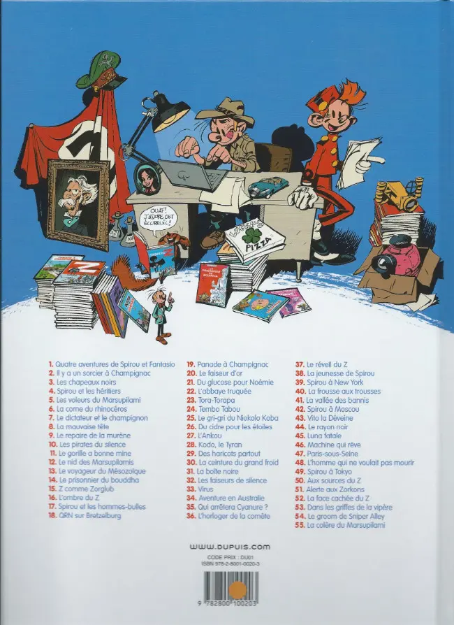 Verso de l'album Spirou et Fantasio Tome 18 QRN sur Bretzelburg