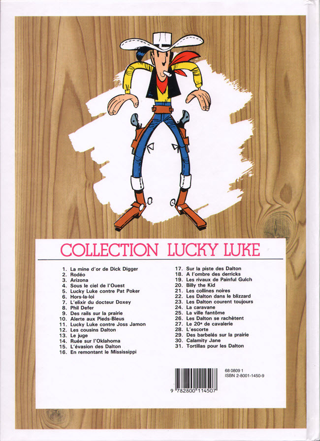 Verso de l'album Lucky Luke Tome 10 Alerte aux Pieds-Bleus
