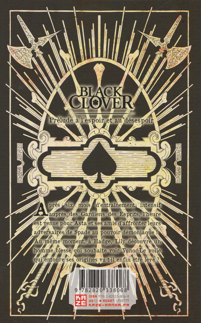 Verso de l'album Black Clover 24