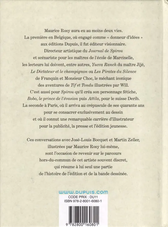 Verso de l'album C'est la vie ! Conversation avec Maurice Rosy