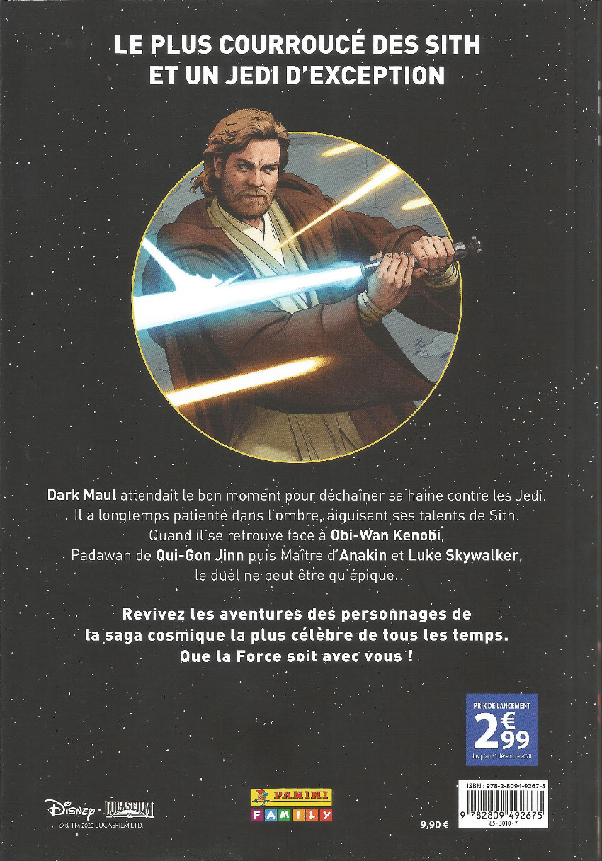 Verso de l'album Star Wars - Histoires galactiques 4 Dark Maul & Obi-Wan Kenobi