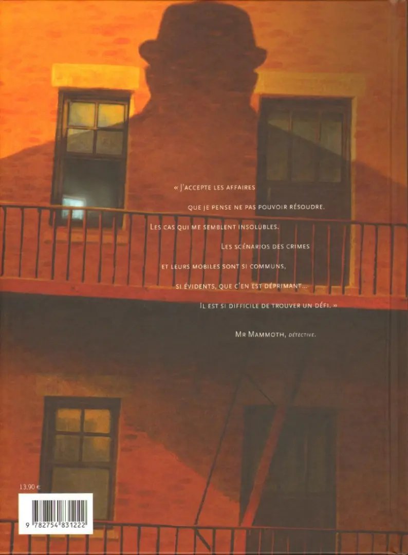 Verso de l'album Mister Mammoth Tome 1/2