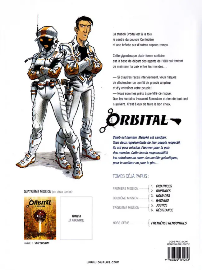 Verso de l'album Orbital Tome 2 Ruptures