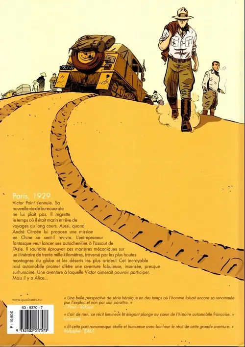 Verso de l'album Le Marin, l'actrice et la croisière jaune Tome 1 Un nouveau départ