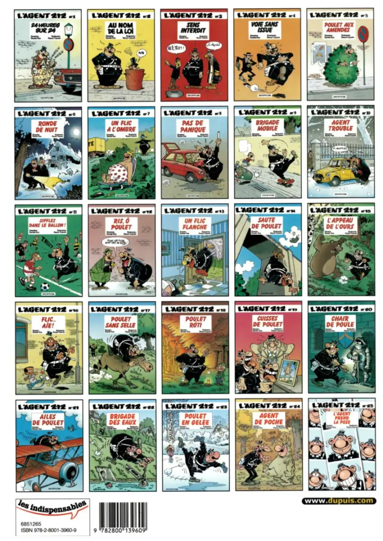 Verso de l'album L'Agent 212 Tome 16 Flic... Aïe!