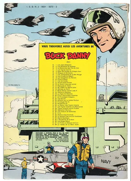 Verso de l'album Buck Danny Tome 33 Le mystère des avions fantômes