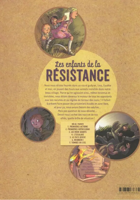 Verso de l'album Les Enfants de la Résistance Tome 2 Premières répressions