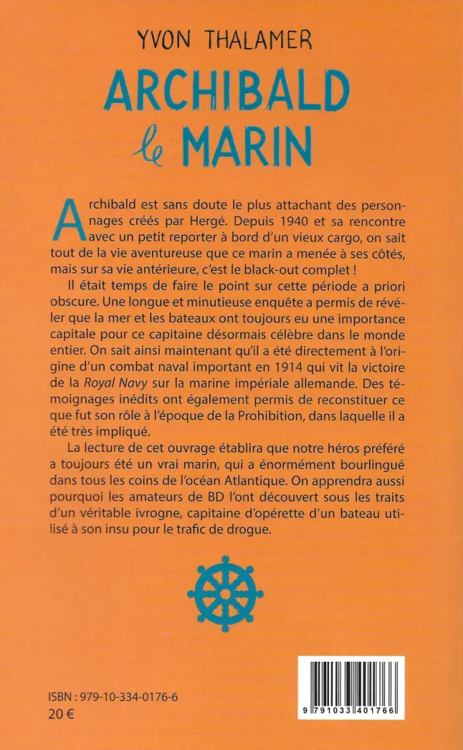 Verso de l'album Archibald le Marin