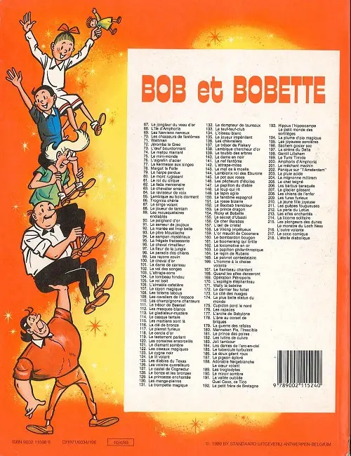 Verso de l'album Bob et Bobette Tome 121 Le diamant sombre