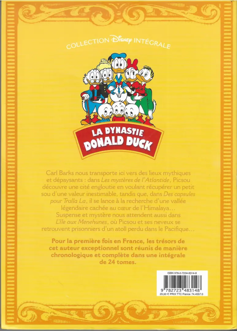 Verso de l'album La Dynastie Donald Duck Tome 4 Les mystères de l'Atlantide et autres histoires (1953 - 1954)