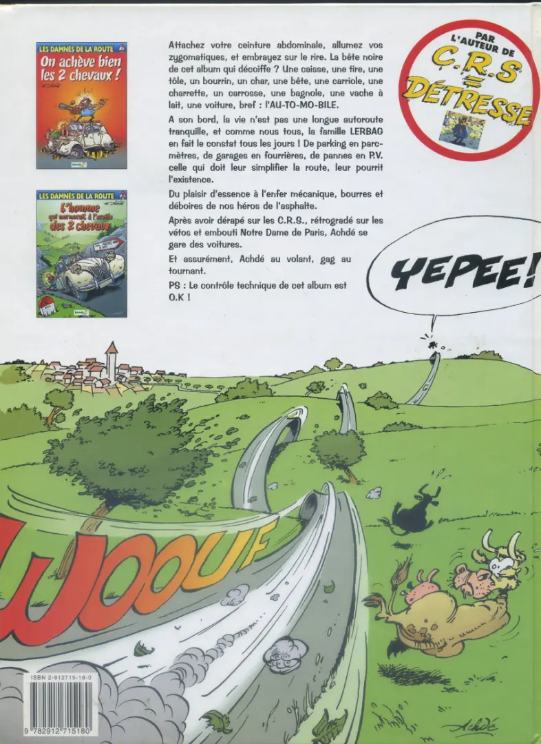 Verso de l'album Les damnés de la route Tome 1 On achève bien les 2 chevaux !